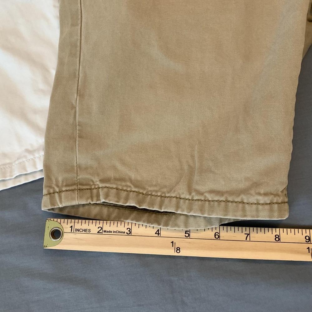 Levi's Chino Shorts Mens 30 Beige Khaki Lot Of 2 Cotton Flat Front Pockets - Picture 8 of 16